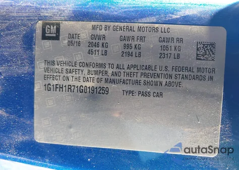 2016 Chevrolet Camaro Ss from USA, damaged, VIN 1G1FH1R71G0191259